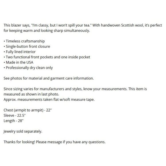 Harris Tweed Brown Herringbone Wool Blazer Womens Size 14 Vintage - Picture 11 of 12